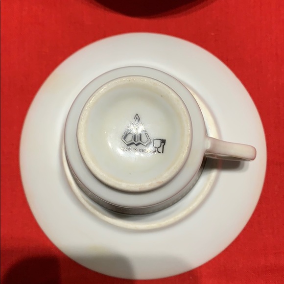 Porcelain set of 6 coffee cups and saucers - Picture 4 of 16